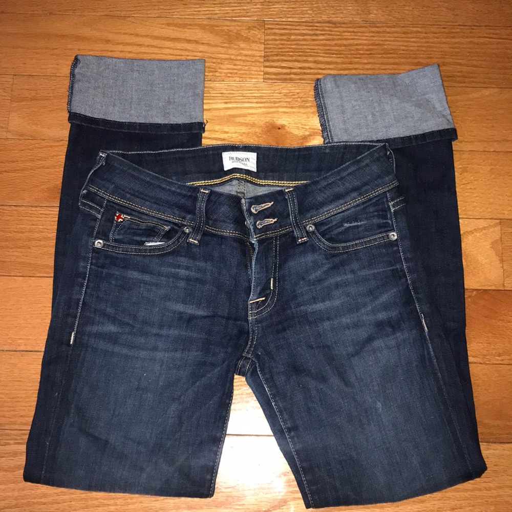 Size 25 Hudson Jeans Ginny Crop Straight w/ Cuffs
